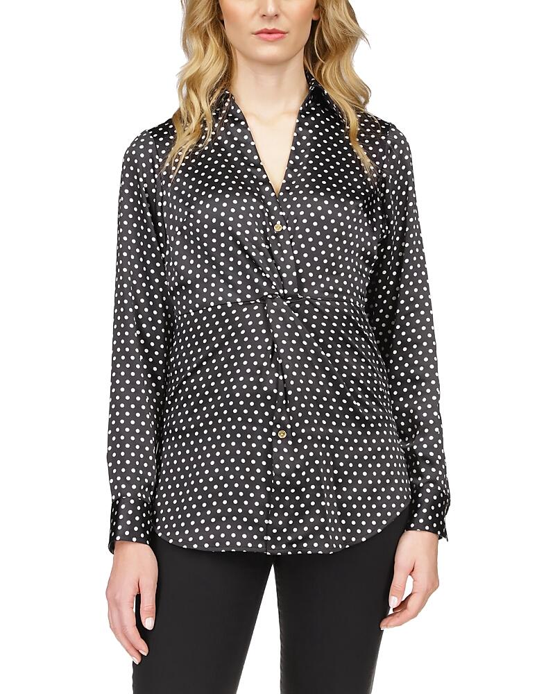 Michael Kors Long Sleeve Twist Top Cover