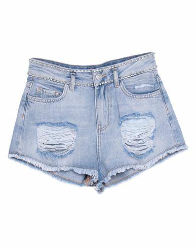 My Twin Twinset Woman Denim shorts Blue Cotton, Polyester Cover