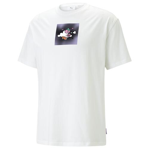 PUMA Ben Art Graphic T-Shirt - Mens White/Multi Cover