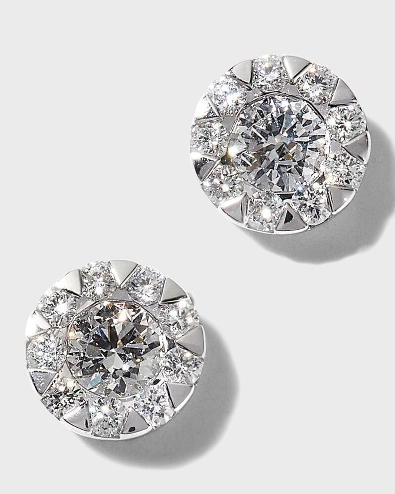 Memoire 18k White Gold Diamond Bouquet Stud Earrings, 0.65tcw Cover