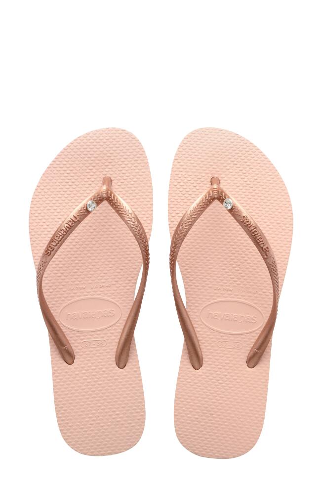 Havaianas Slim Crystal Flip Flop in Ballet Rose Cover