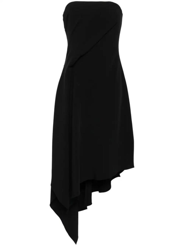 Amsale crepe asymmetric dress - Black Cover