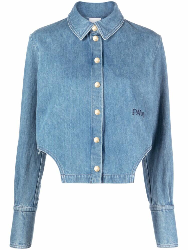 Patou cut-out denim jacket - Blue Cover