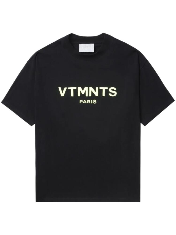 VTMNTS logo-print cotton T-shirt - Black Cover