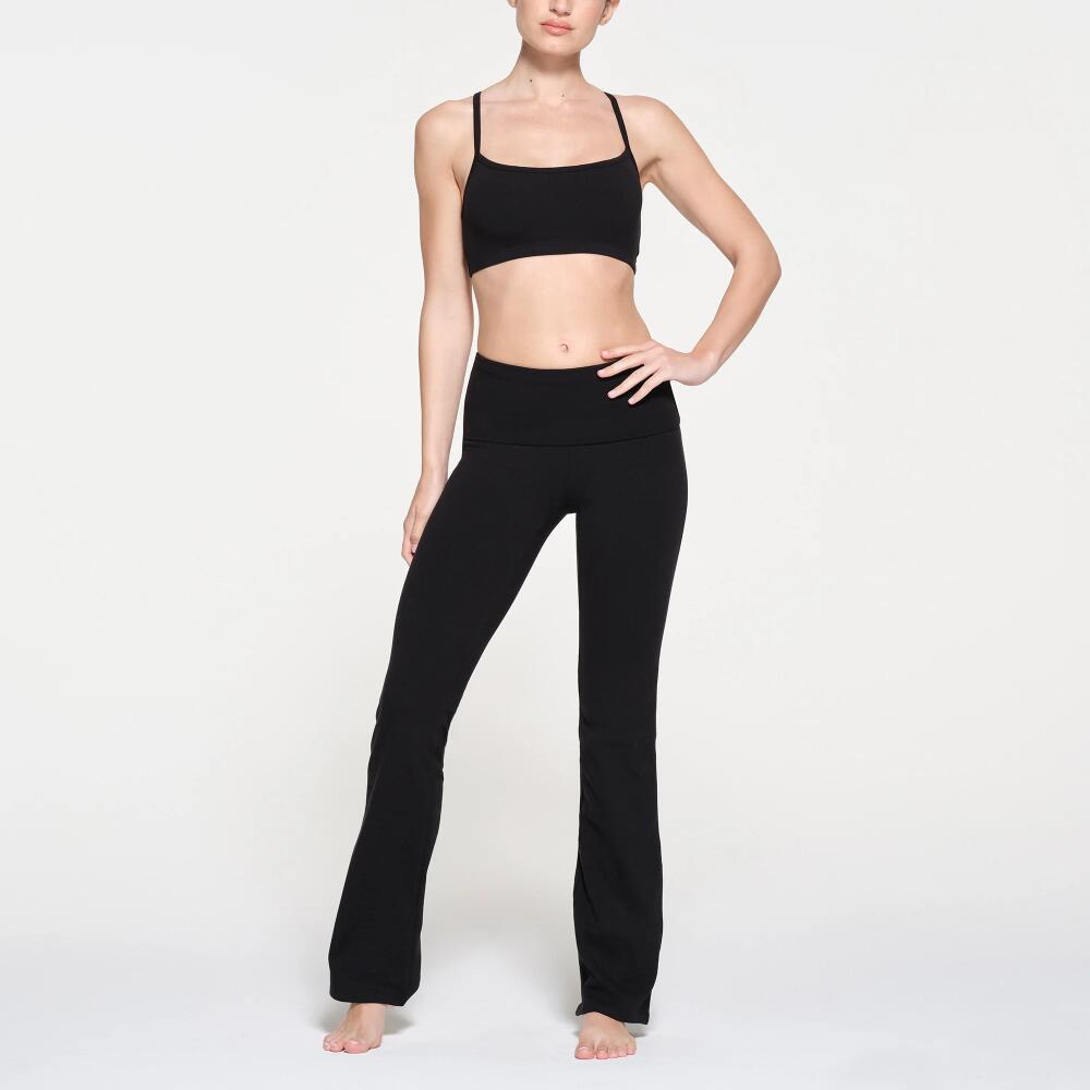 SKIMS Foldover Bootcut Legging | Black | Small | Outdoor Cover