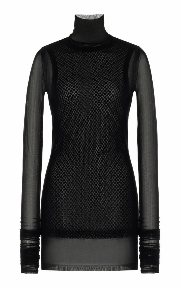 Proenza Schouler - Rio Turtleneck Tulle-Jersey Top - Black Cover