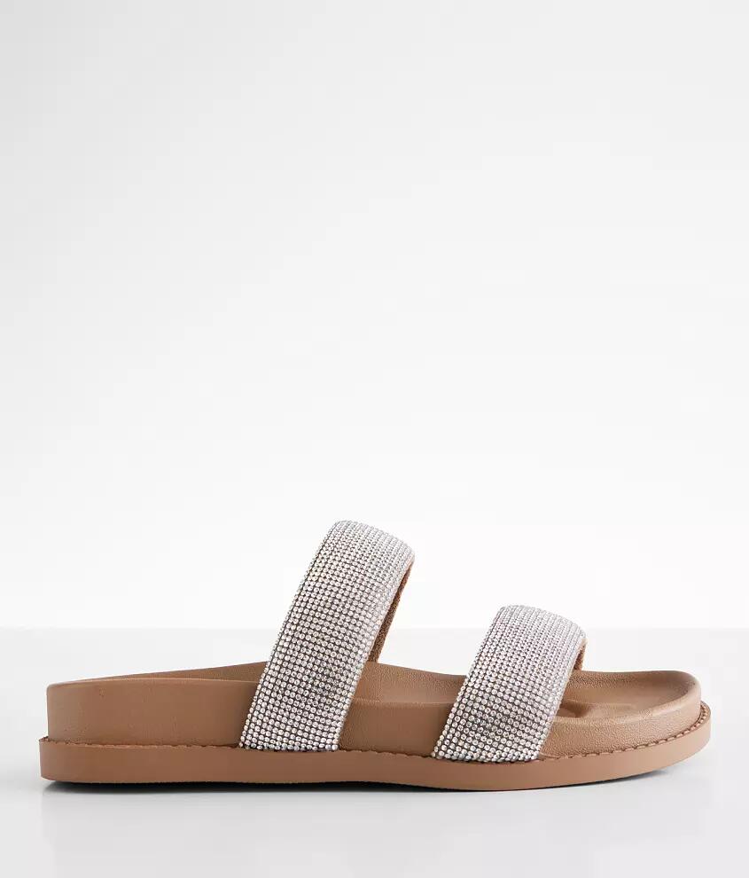 Qupid Glitz Double Strap Sandal Cover