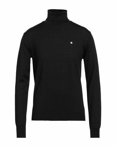 Manuel Ritz Man Turtleneck Black Merino Wool Cover