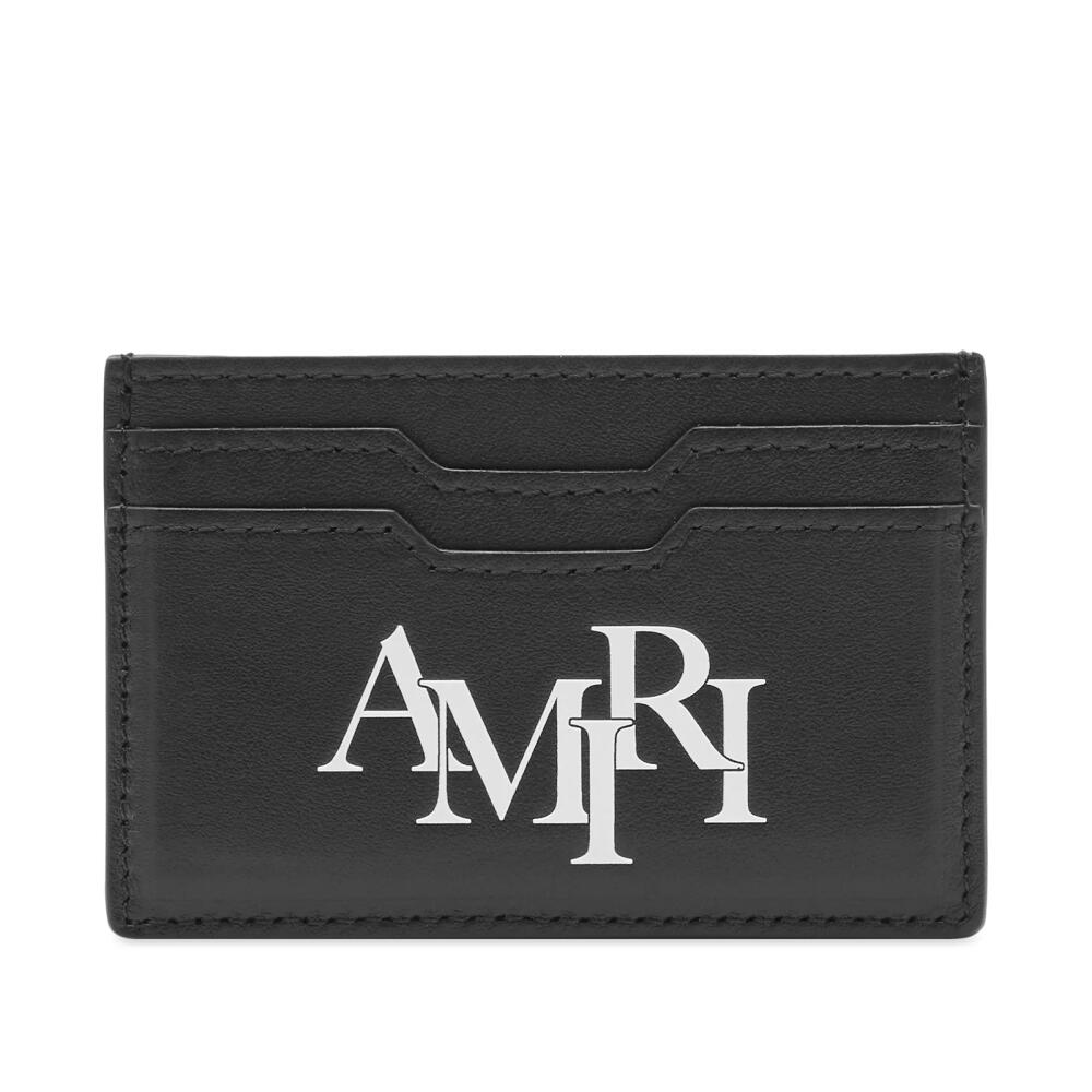 AMIRI Men's Staggered Logo Cardholder in Black Cover