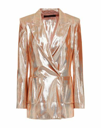 Roland Mouret Woman Blazer Rose gold Silk, Polyester Cover