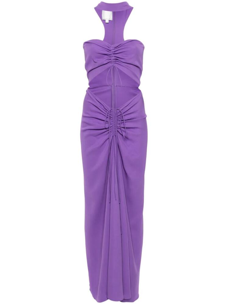 Christopher Esber Reversed Halter Disconnect maxi dress - Purple Cover