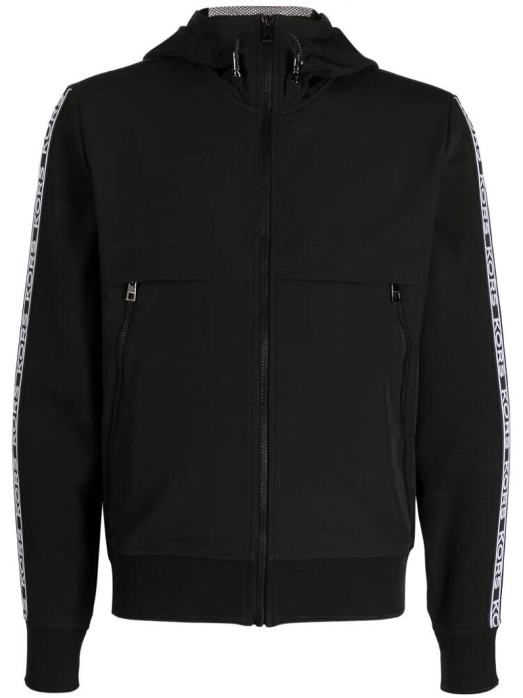 Michael Kors logo-tape zip-up jacket - Black Cover