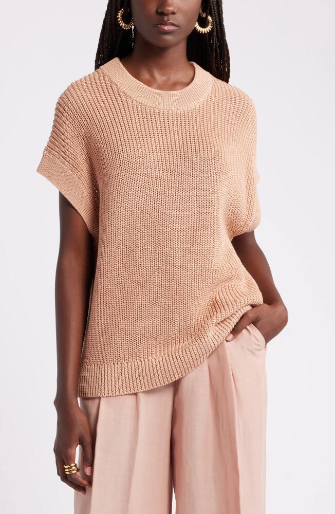 Nordstrom Crewneck Sweater in Beige Tuscany Cover