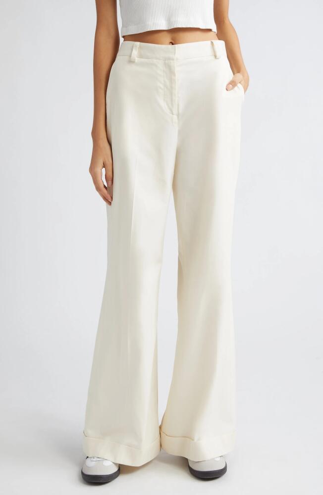 TWP Howard Cuffed Wide Leg Pants in Winter White Cover