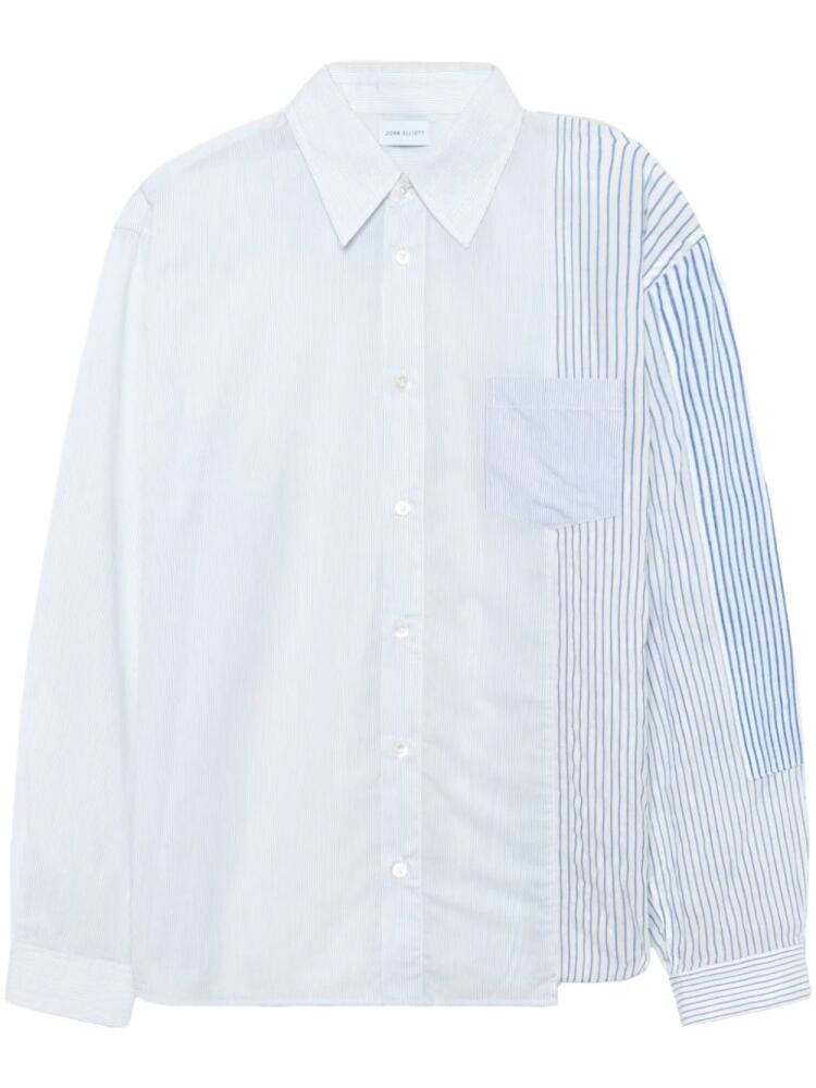 John Elliott multi-stripe panelled shirt - Blue Cover