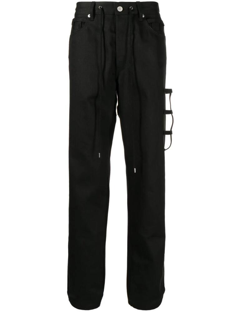 Takahiromiyashita The Soloist straight-leg drawstring trousers - Black Cover