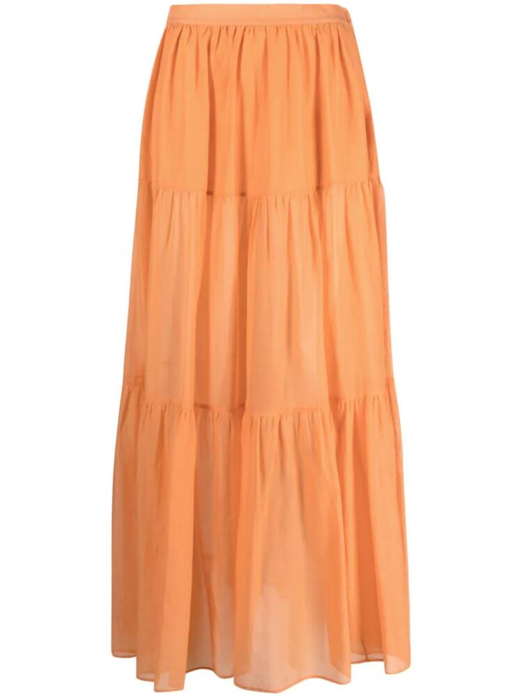 Manebi Recife tiered voile skirt - Orange Cover