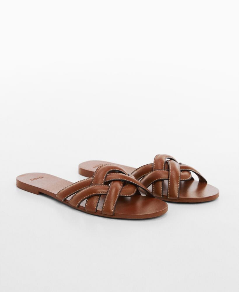 Mango Women's Leather Straps Sandals - Leather Cover