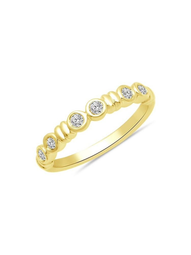 Verifine Women's Demi Fine Mika 18K Yellow Goldplated Sterling Silver & 0.2 TCW Diamond Ring Cover