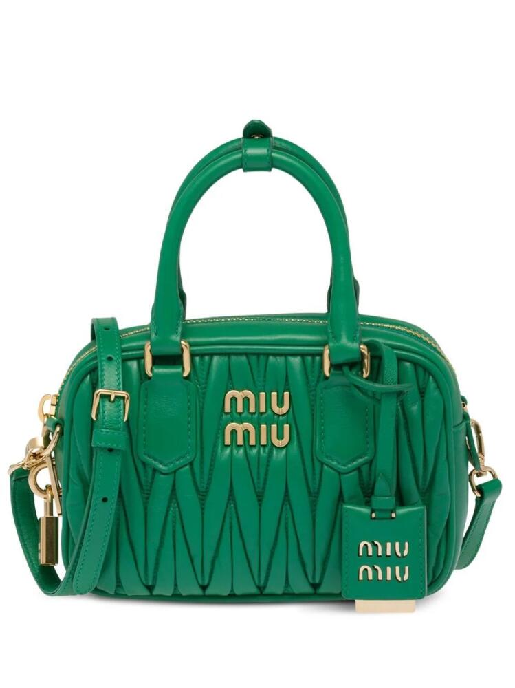 Miu Miu matelassé crossbody bag - Green Cover