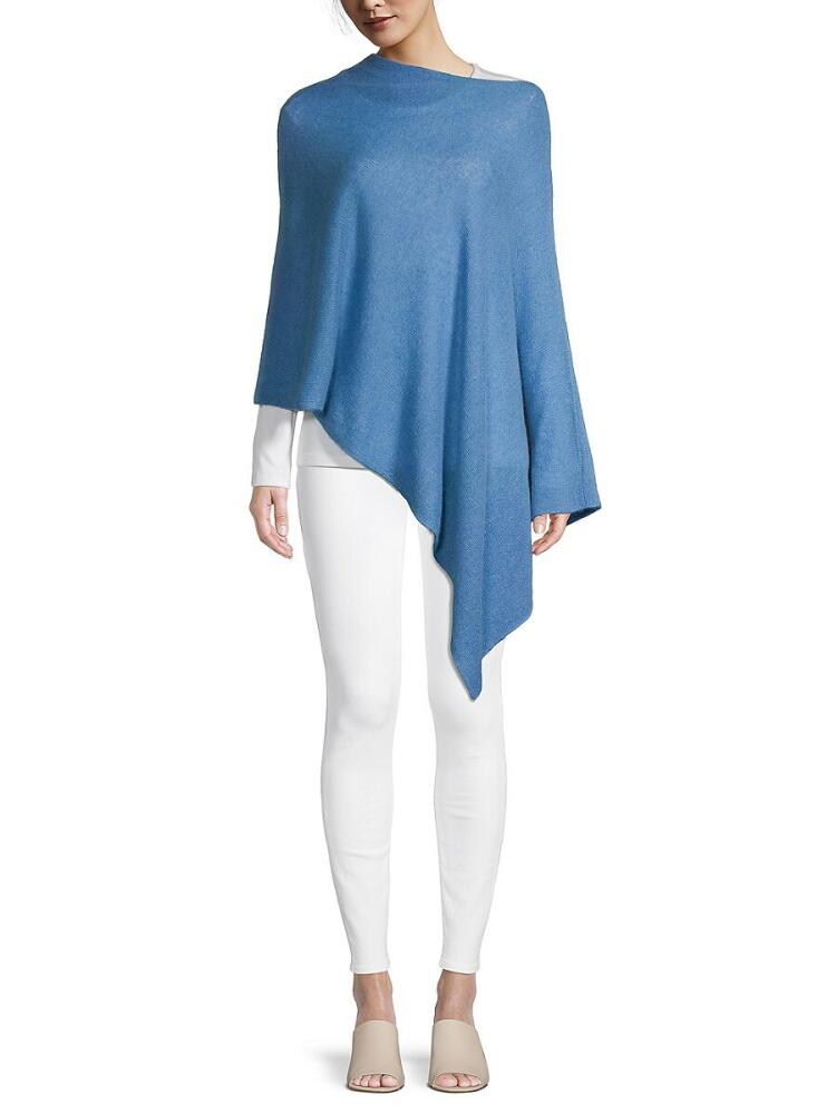 Portolano Women's Cowlneck Cashmere Poncho - Bellefonte Blue Cover