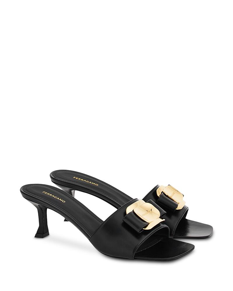 Ferragamo Women's Zelie Bow Slide Sandals Cover