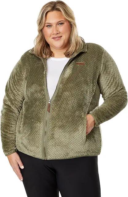 Columbia Fire Side II Sherpa Full Zip (Stone Green) Women's Coat Cover