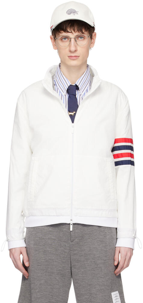 Thom Browne White 4-Bar Jacket Cover