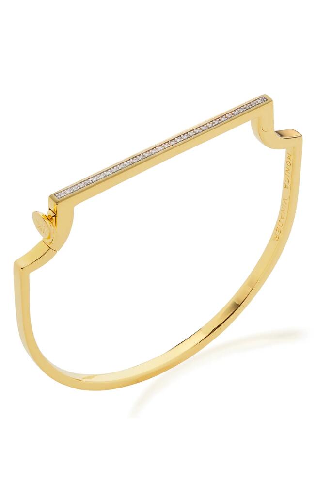 Monica Vinader Signature Skinny Diamond Bangle in Yellow Gold Cover