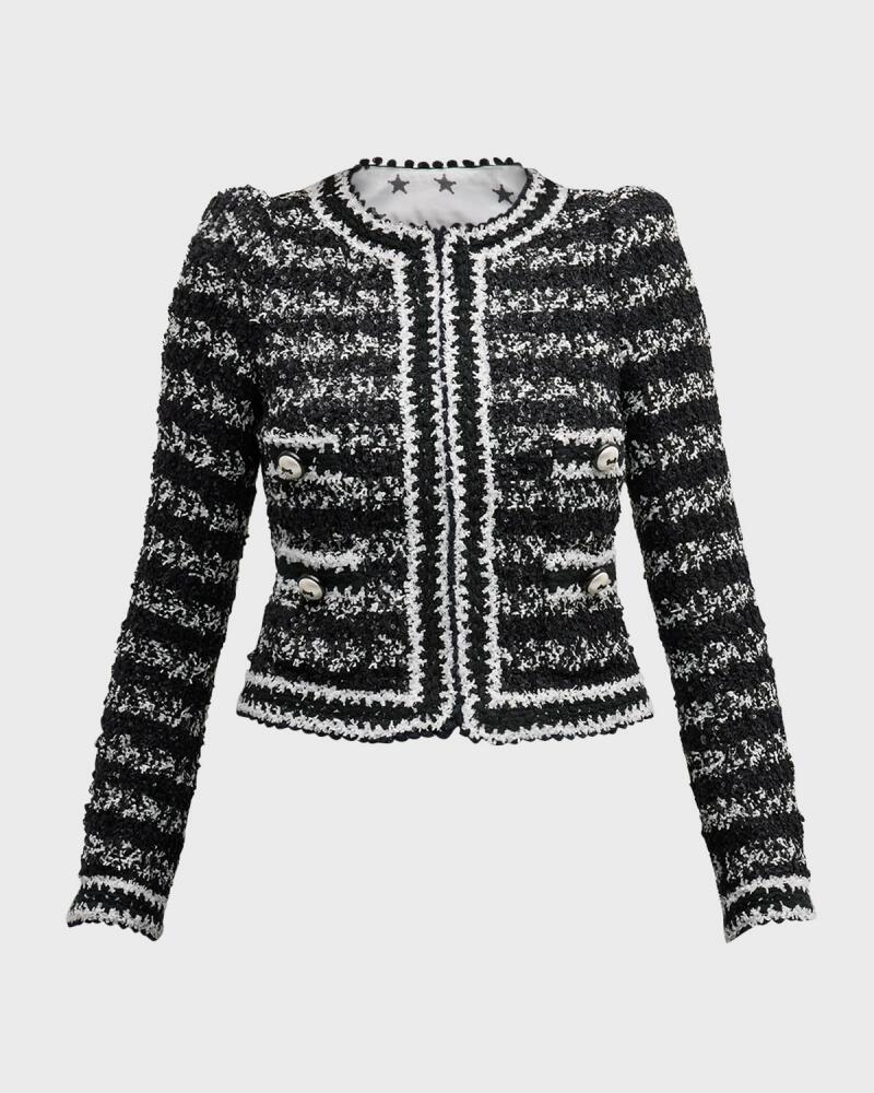 Maison Common Stripe Tweed Sequined Jacket Cover