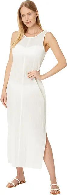 Madewell Crinkle Cotton Sleeveless Open-Back Midi Dress (Lighthouse) Women's Swimwear Cover