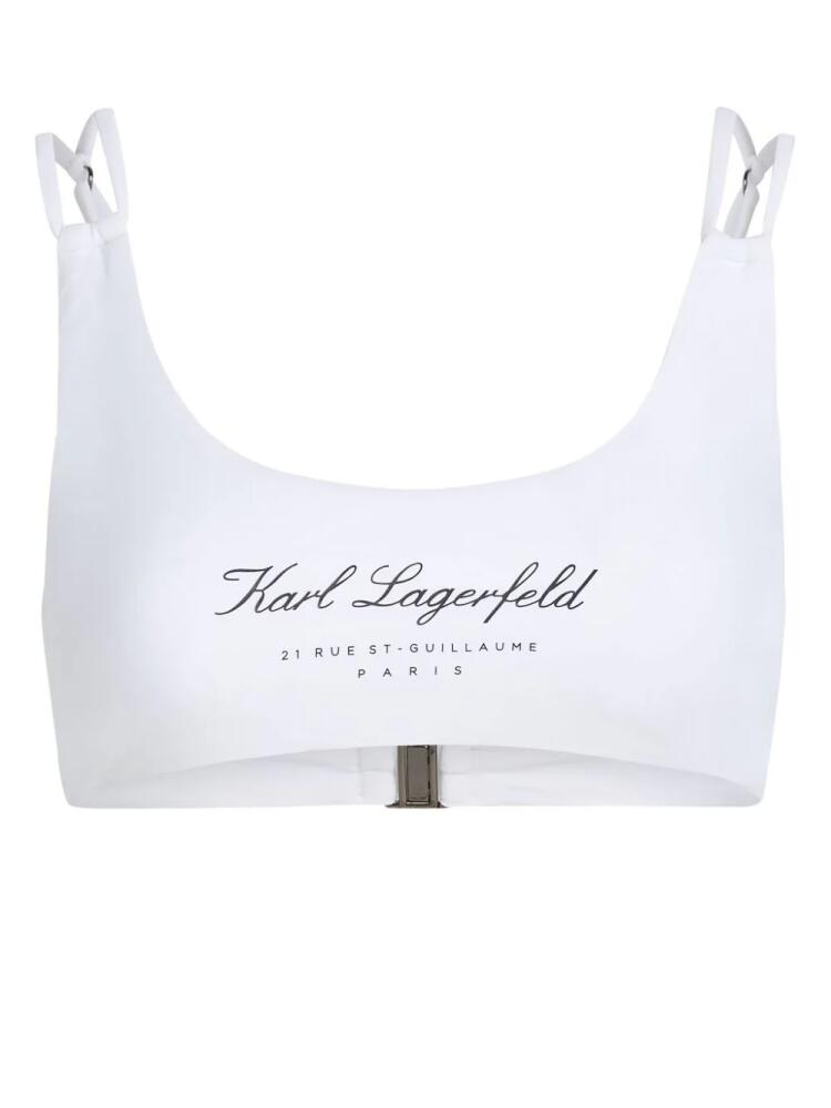 Karl Lagerfeld Hotel Karl bandeau bikini top - White Cover