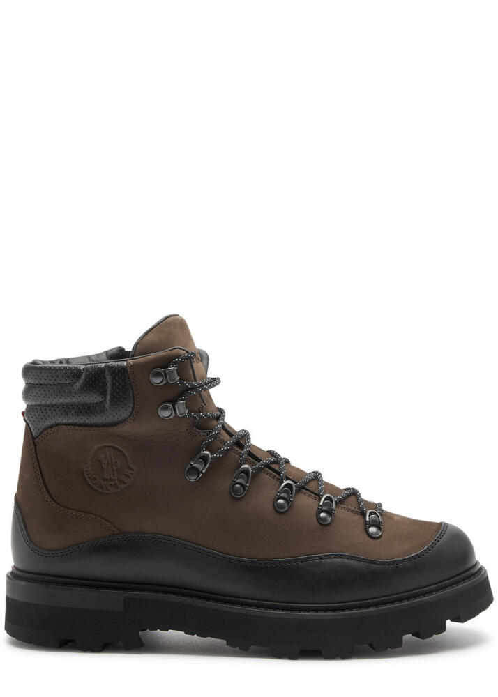 Moncler Peka Trek Panelled Nubuck Hiking Boots - Brown Cover