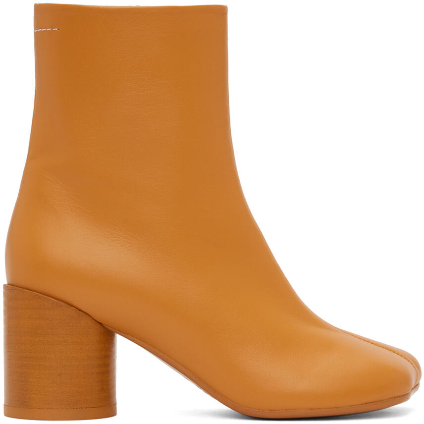 MM6 Maison Margiela Yellow Anatomic Boots Cover