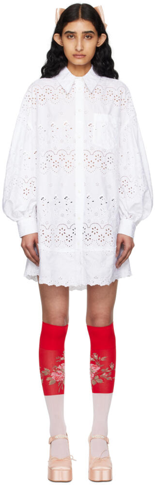 Simone Rocha White Puff Sleeve Minidress Cover