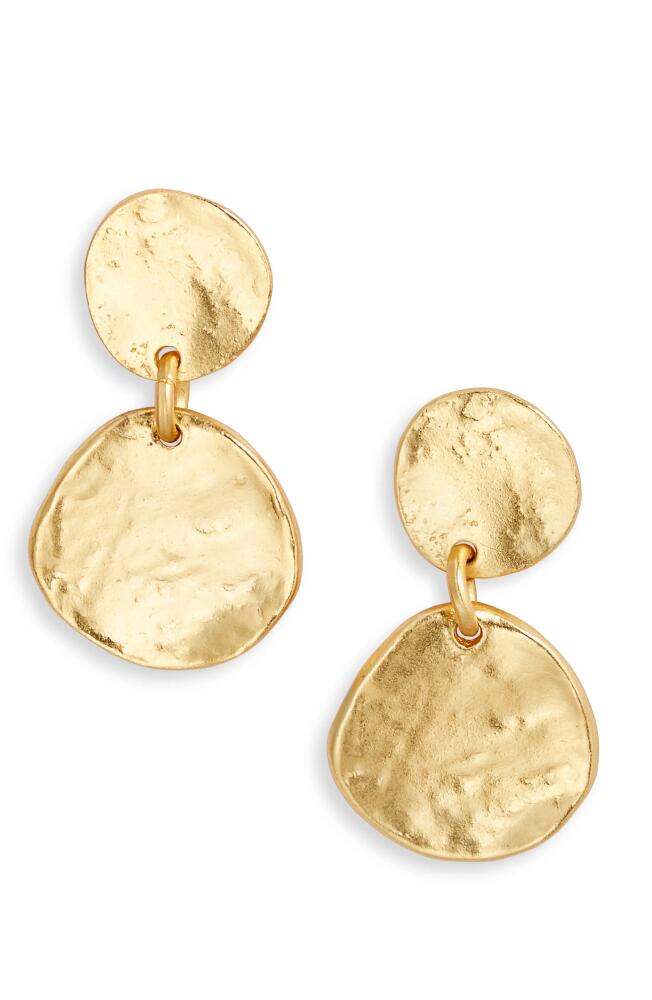 Karine Sultan Medallion Disc Drop Earrings in Gold Cover