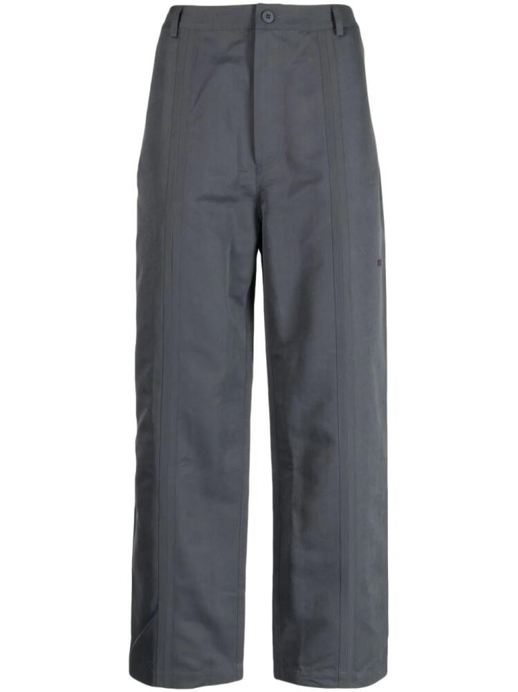 Off Duty logo-embroidered straight-leg trousers - Grey Cover