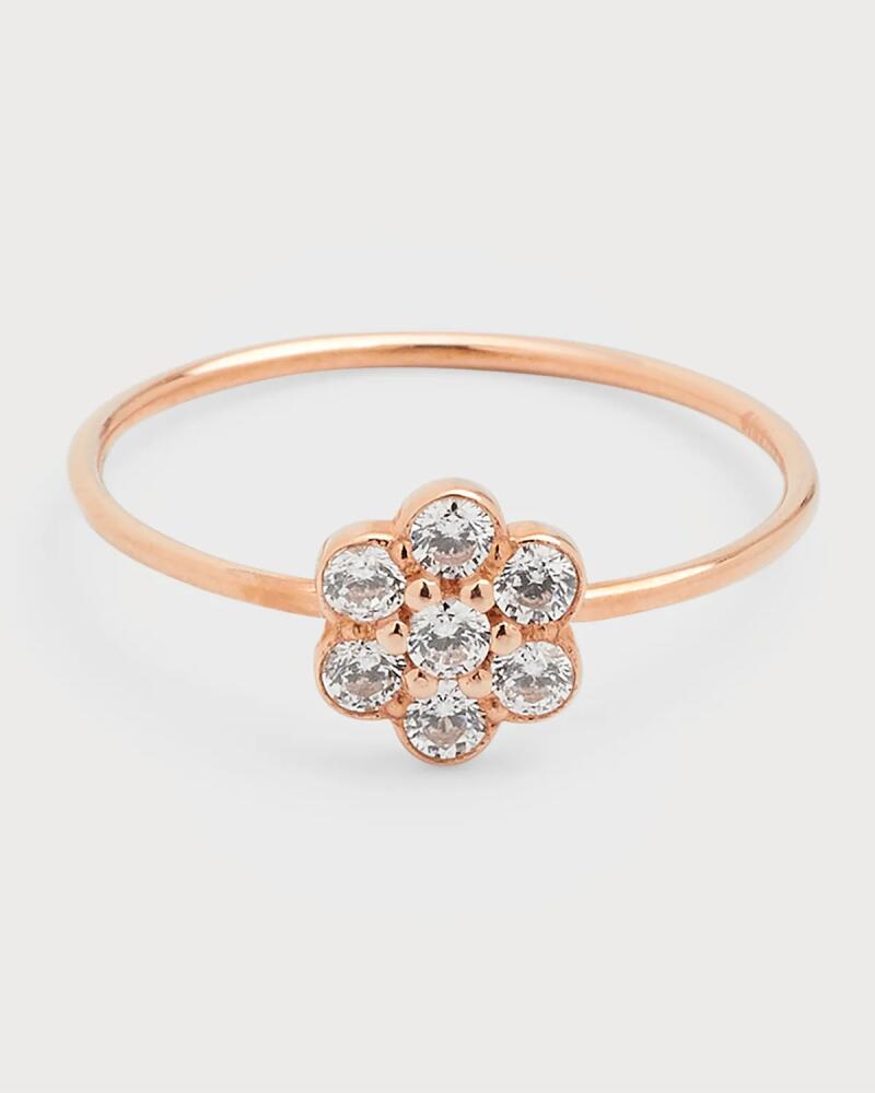 GINETTE NY Be Mine Lotus Diamond Ring in 18K Rose Gold Cover