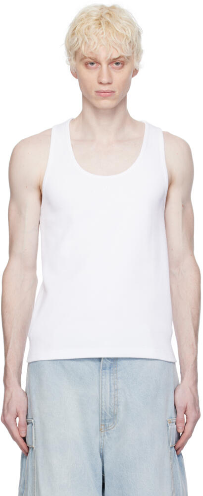 VTMNTS White Embroidered Tank Top Cover