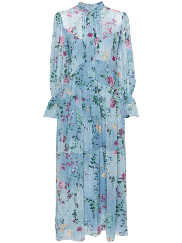 Ermanno Scervino floral-print midi dress - Blue Cover