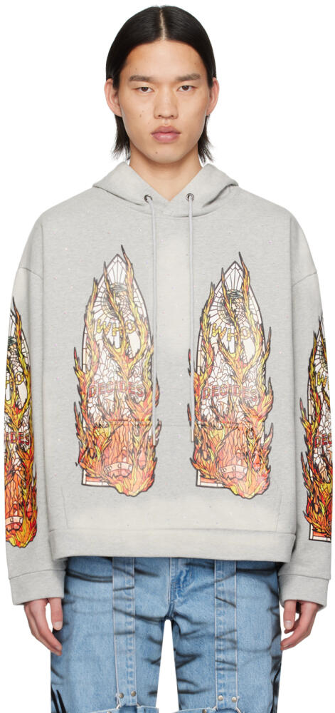 Who Decides War Gray Flame Glass Hoodie Cover