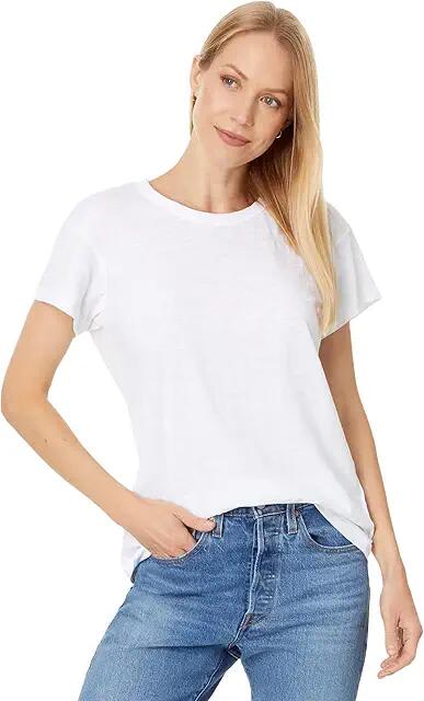 Mod-o-doc Short Sleeve Crew Neck Favorite Tee (White) Women's Clothing Cover