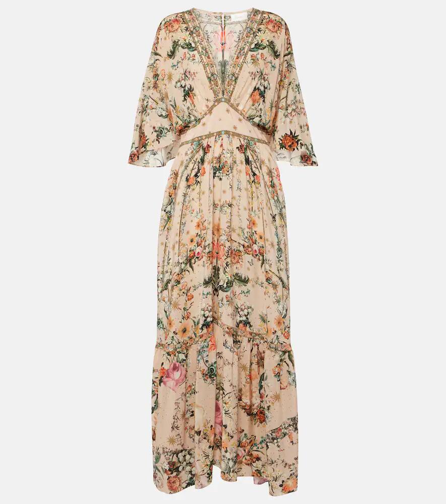 Camilla Floral embellished silk maxi dress Cover