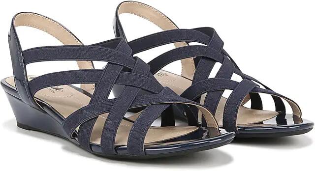 LifeStride Yung Strappy Wedge Sandals (Lux Navy) Women's Sandals Cover