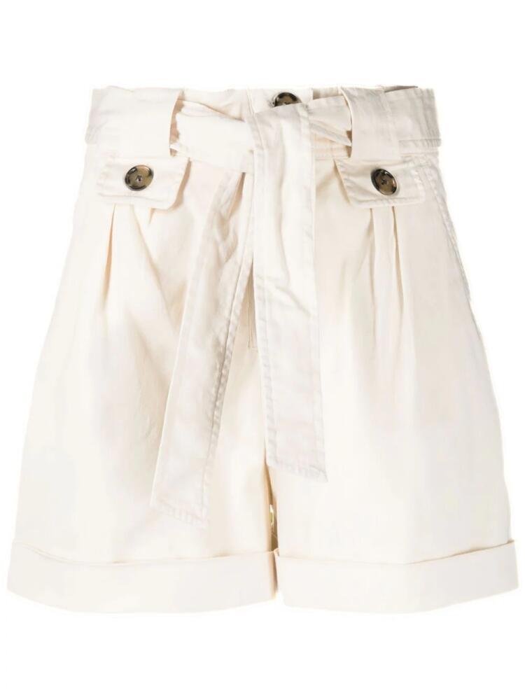 Woolrich tied-waist cotton shorts - Neutrals Cover