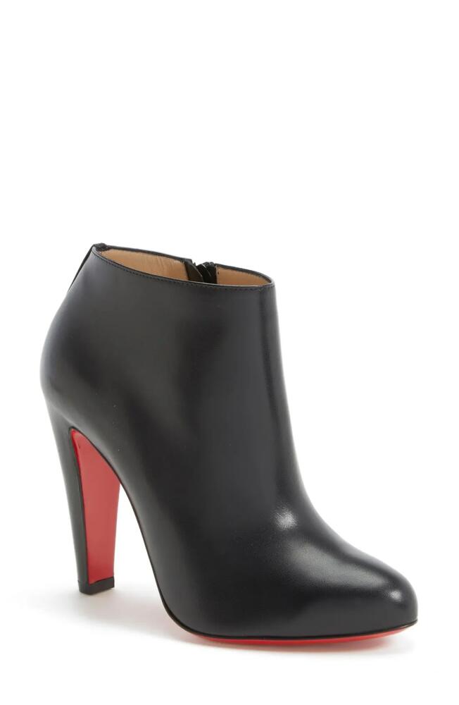 Christian Louboutin 'Bobsleigh' Bootie in Black Leather Cover