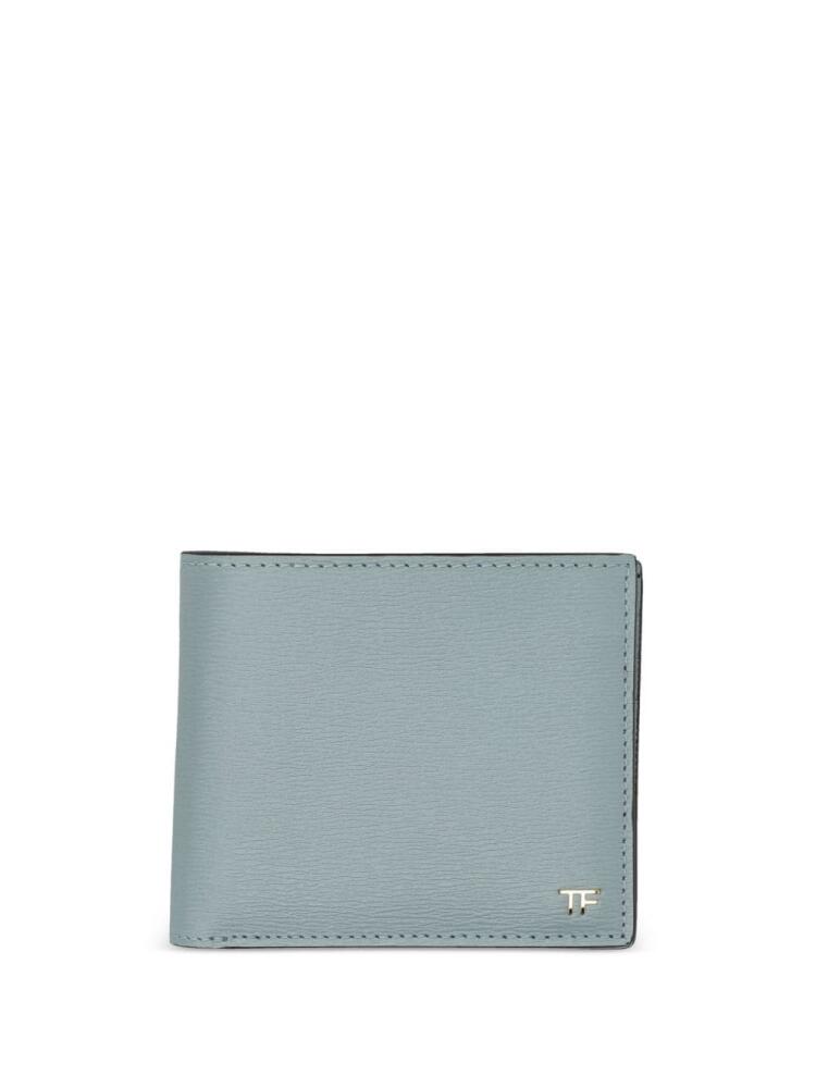 TOM FORD logo plaque leather wallet - Blue Cover