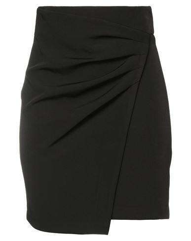 Relish Woman Mini skirt Black Polyester, Elastane Cover