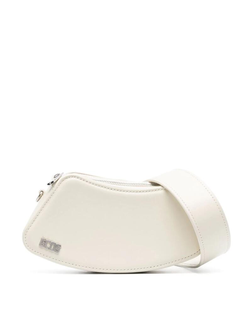 GCDS small Comma leather crossbody bag - Neutrals Cover