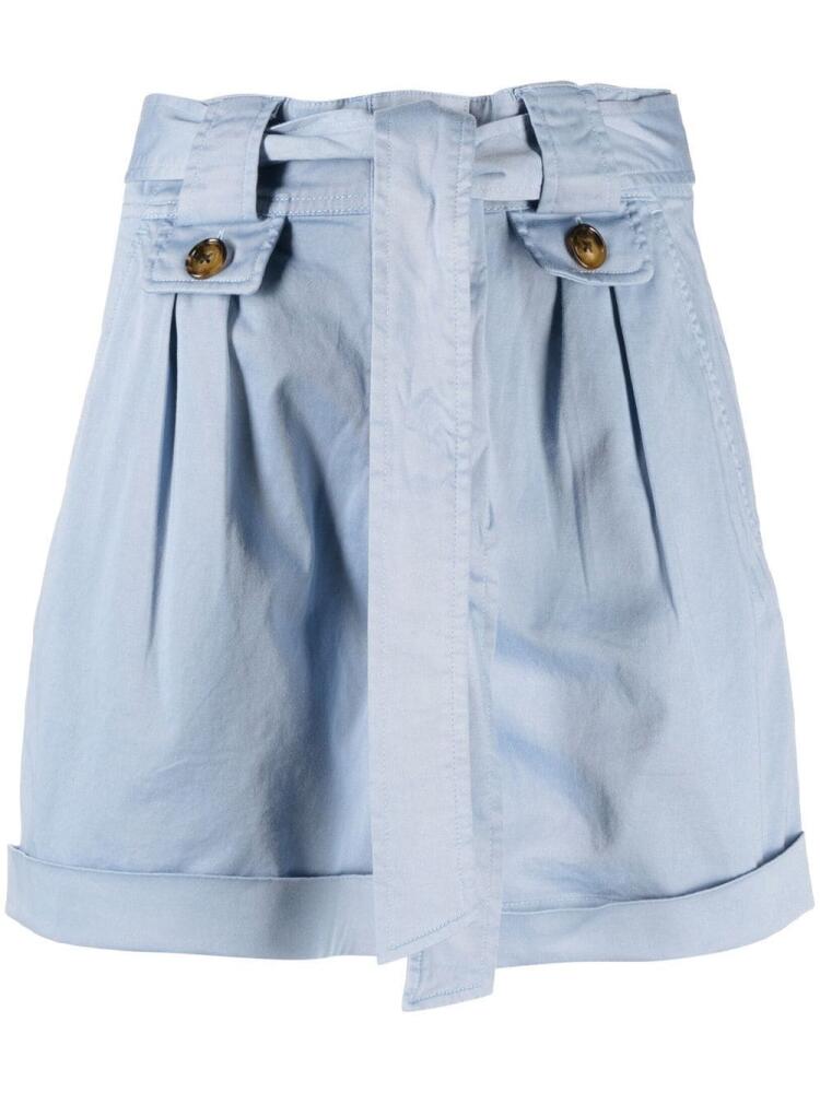 Woolrich tied-waist cotton shorts - Blue Cover